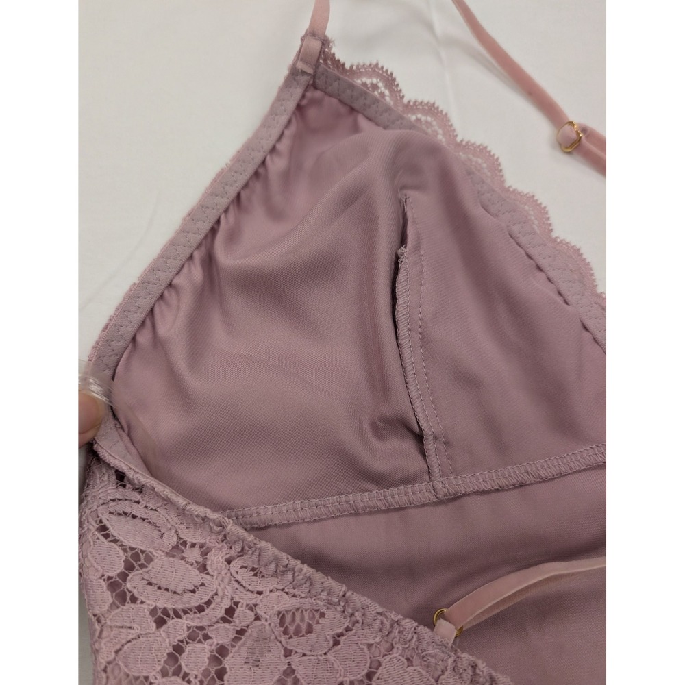 Victoria's Secret Pink Lace Lace-Up Slip Dress Nightgown L NWT - Picture 10 of 10